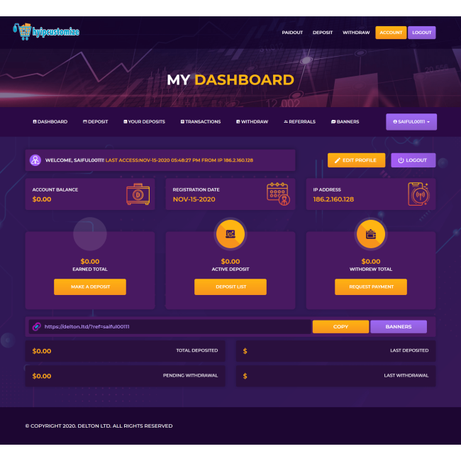 hyip template