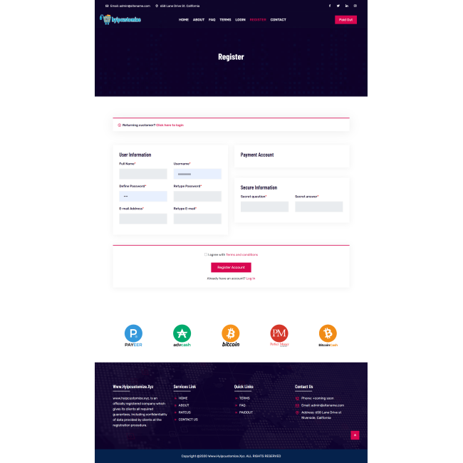 hyip template
