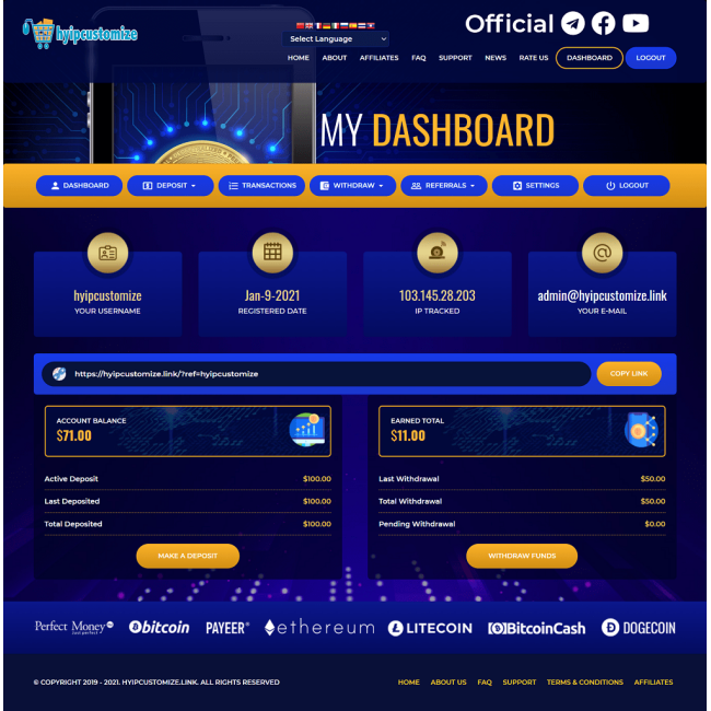 hyip template